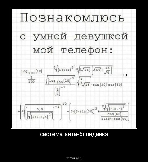система анти-блондинка

