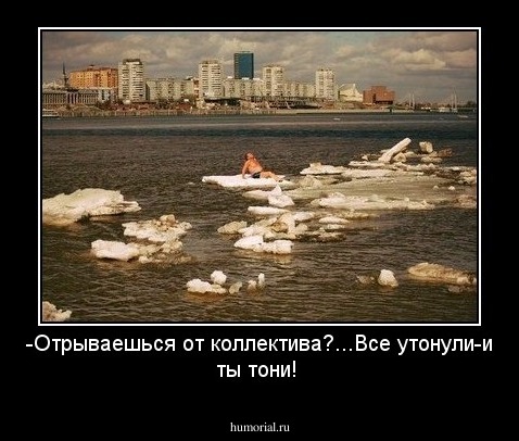 -Отрываешься от коллектива?...Все утонули-и ты тони! 