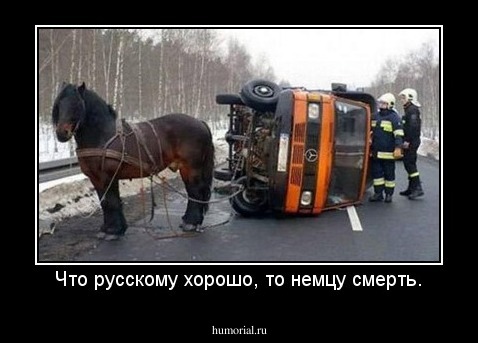 Что русскому хорошо, то немцу смерть.