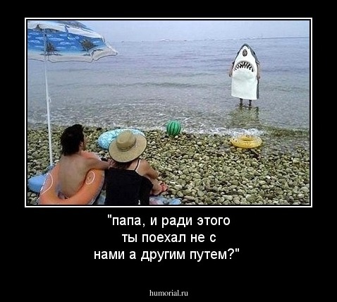 "папа, и ради этого ты поехал не с нами а другим путем?"