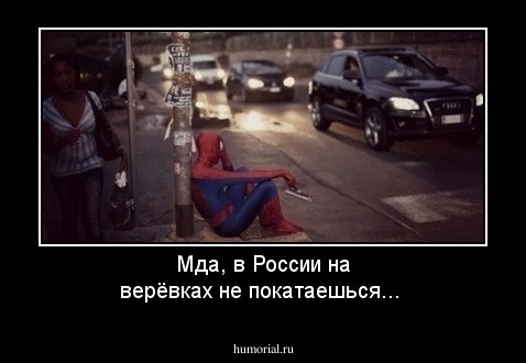 Мда, в России на верёвках не покатаешься...