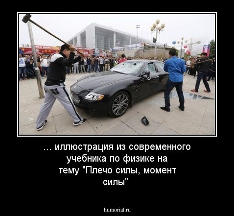 ... иллюстрация из современного учебника по физике на тему "Плечо силы, момент силы"