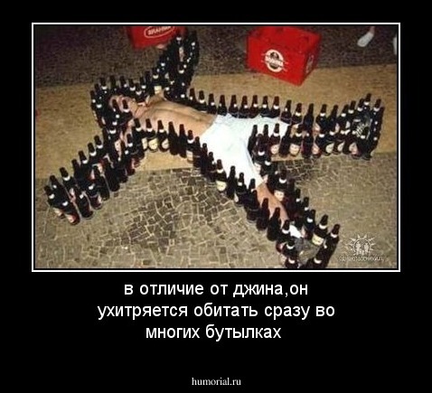 в отличие от джина,он ухитряется обитать сразу во многих бутылках