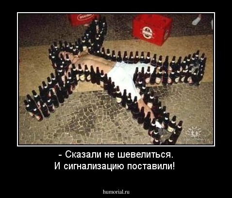 - Сказали не шевелиться. И сигнализацию поставили!