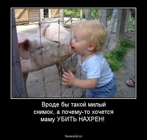 Вроде бы такой милый снимок, а почему-то хочется маму УБИТЬ НАХРЕН!