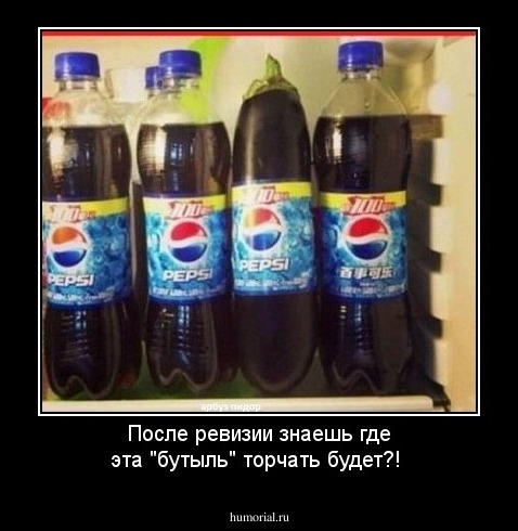 После ревизии знаешь где эта "бутыль" торчать будет?!