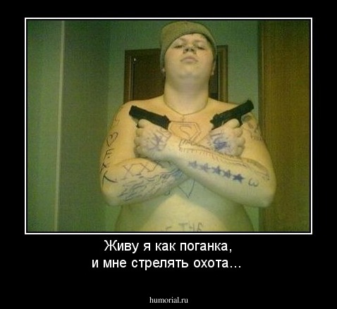 Живу я как поганка, и мне стрелять охота...