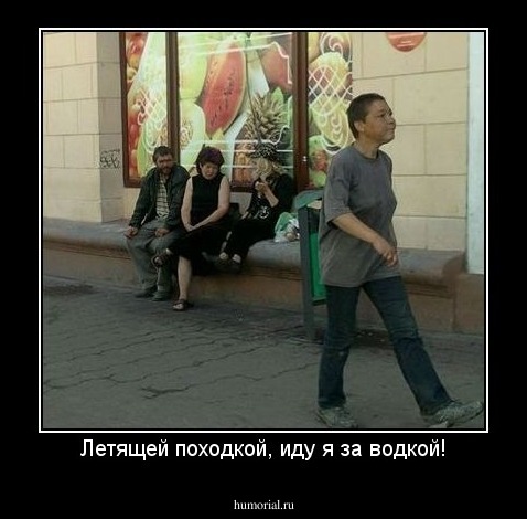 Летящей походкой, иду я за водкой!