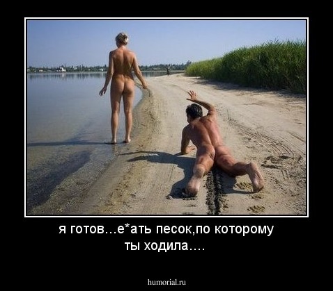я готов...е*ать песок,по которому ты ходила....