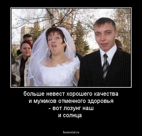 больше невест хорошего качества и мужиков отменного здоровья - вот лозунг наш и солнца