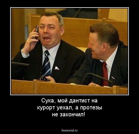 Сука, мой дантист на курорт уехал, а протезы не закончил!