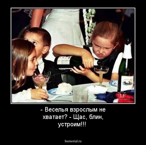 - Веселья взрослым не хватает?
- Щас, блин, устроим!!!