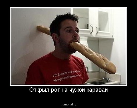 Открыл рот на чужой каравай