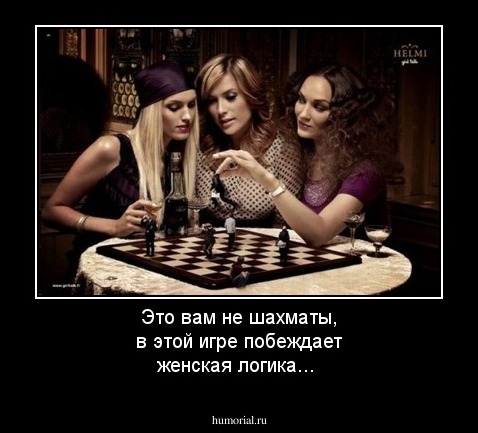 Это вам не шахматы, в этой игре побеждает женская логика...