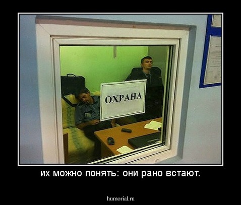 их можно понять: они рано встают.