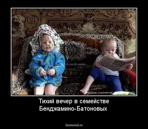 Тихий вечер в семействе Бенджамино-Батоновых