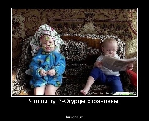Что пишут?-Огурцы отравлены.