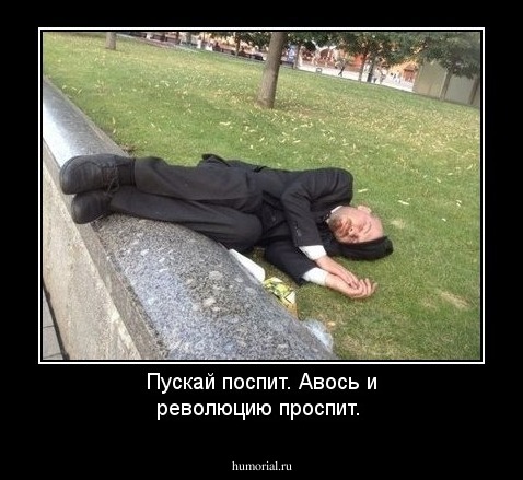 Пускай поспит. Авось и революцию проспит.