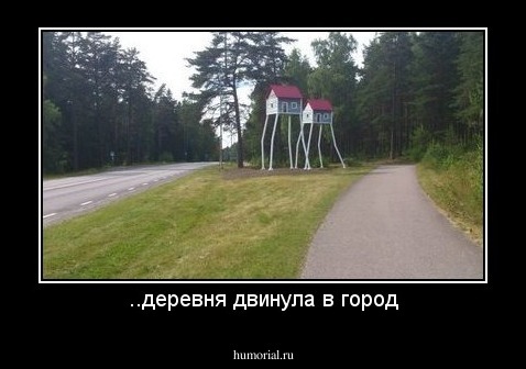 ..деревня двинула в город