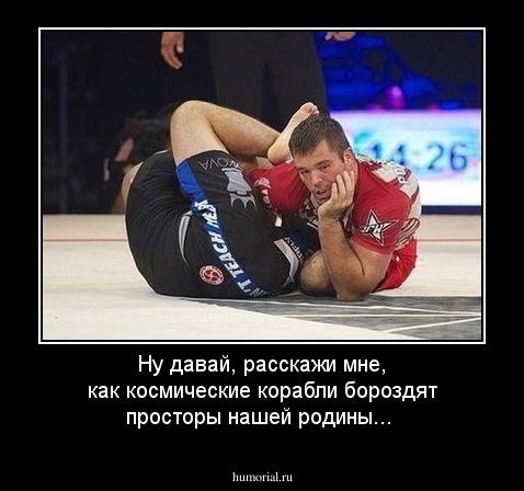 Ну давай, расскажи мне, как космические корабли бороздят просторы нашей родины...