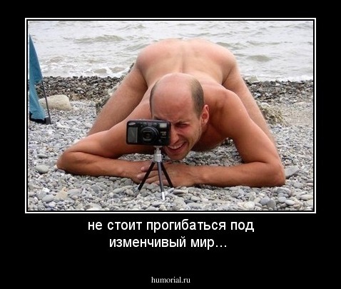 не стоит прогибаться под изменчивый мир...