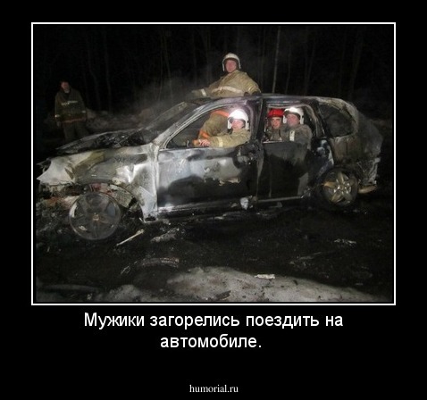 Мужики загорелись поездить на автомобиле.