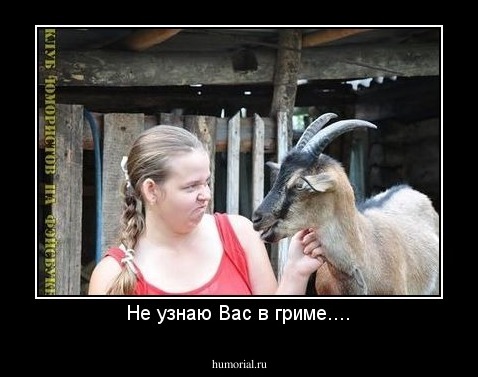 Не узнаю Вас в гриме....