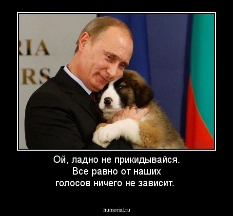 Ой, ладно не прикидывайся. Все равно от наших голосов ничего не зависит.
