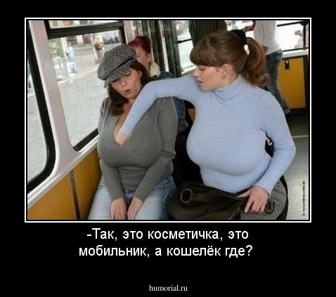 -Так, это косметичка, это мобильник, а кошелёк где?