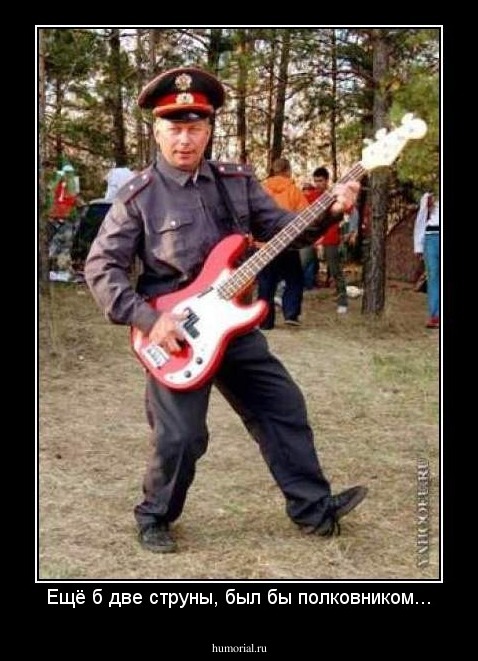 Ещё б две струны, был бы полковником...