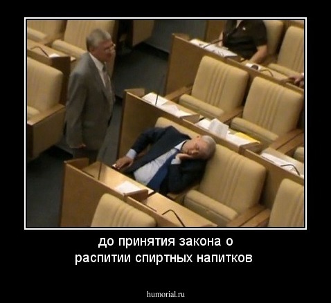 до принятия закона о распитии спиртных напитков