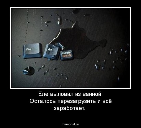 Еле выловил из ванной. Осталось перезагрузить и всё заработает.
