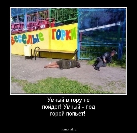 Умный в гору не пойдет! Умный - под горой попьет!