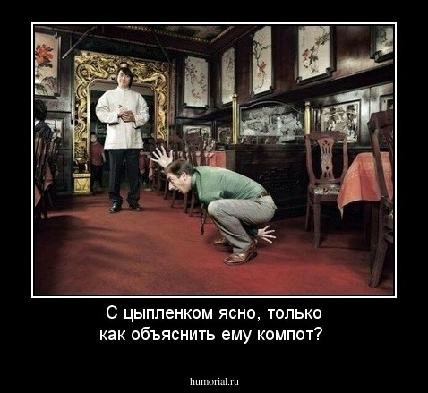 С цыпленком ясно, только как объяснить ему компот?