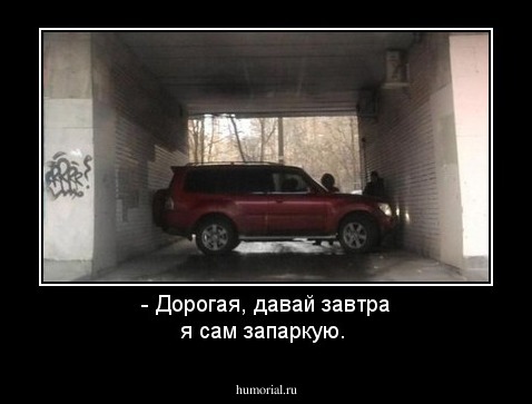 - Дорогая, давай завтра я сам запаркую.