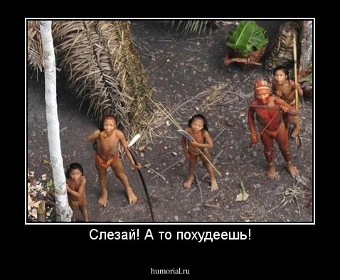 Слезай! А то похудеешь!