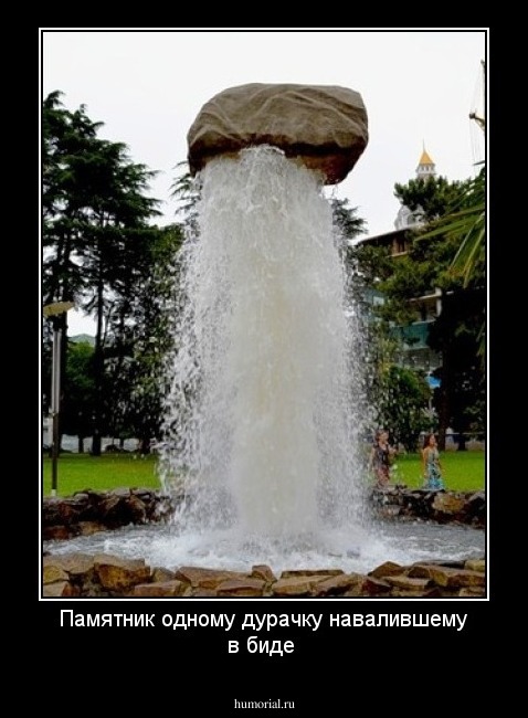 Памятник одному дурачку навалившему в биде
