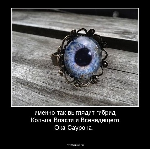 именно так выглядит гибрид  Кольца Власти и Всевидящего Ока Саурона.