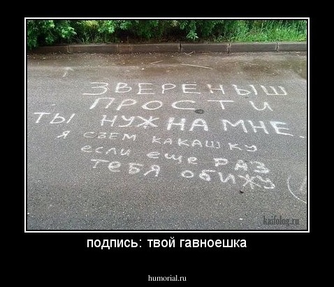 подпись: твой гавноешка