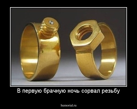 В первую брачную ночь сорвал резьбу
