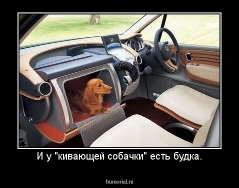 И у "кивающей собачки" есть будка.
