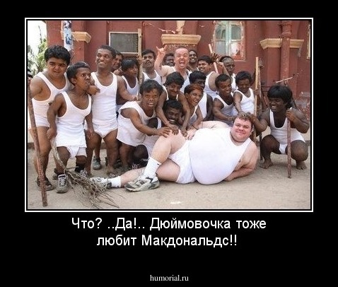 Что? ..Да!.. Дюймовочка тоже любит Макдональдс!!