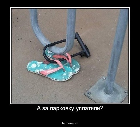 А за парковку уплатили?