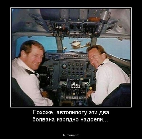 Похоже, автопилоту эти два болвана изрядно надоели...