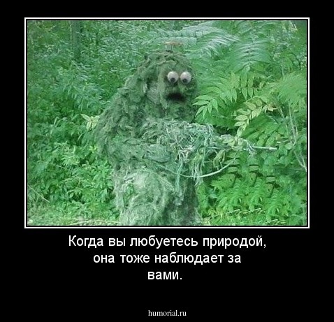 Когда вы любуетесь природой, она тоже наблюдает за вами.