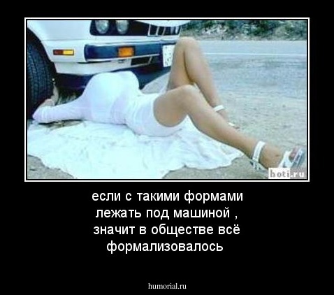 если  с такими формами лежать под машиной , значит в обществе всё формализовалось