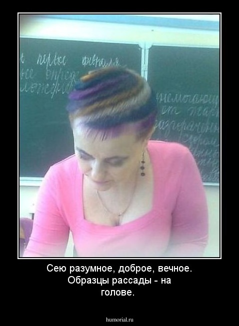 Сею разумное, доброе, вечное. Образцы рассады - на голове.