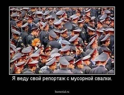 Я веду свой репортаж с мусорной свалки.