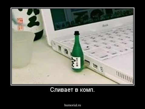Сливает в комп.