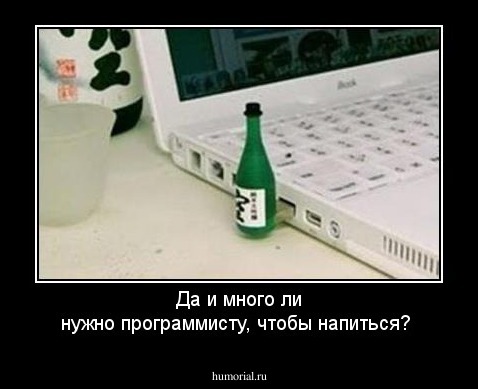 Да и много ли нужно программисту, чтобы напиться?